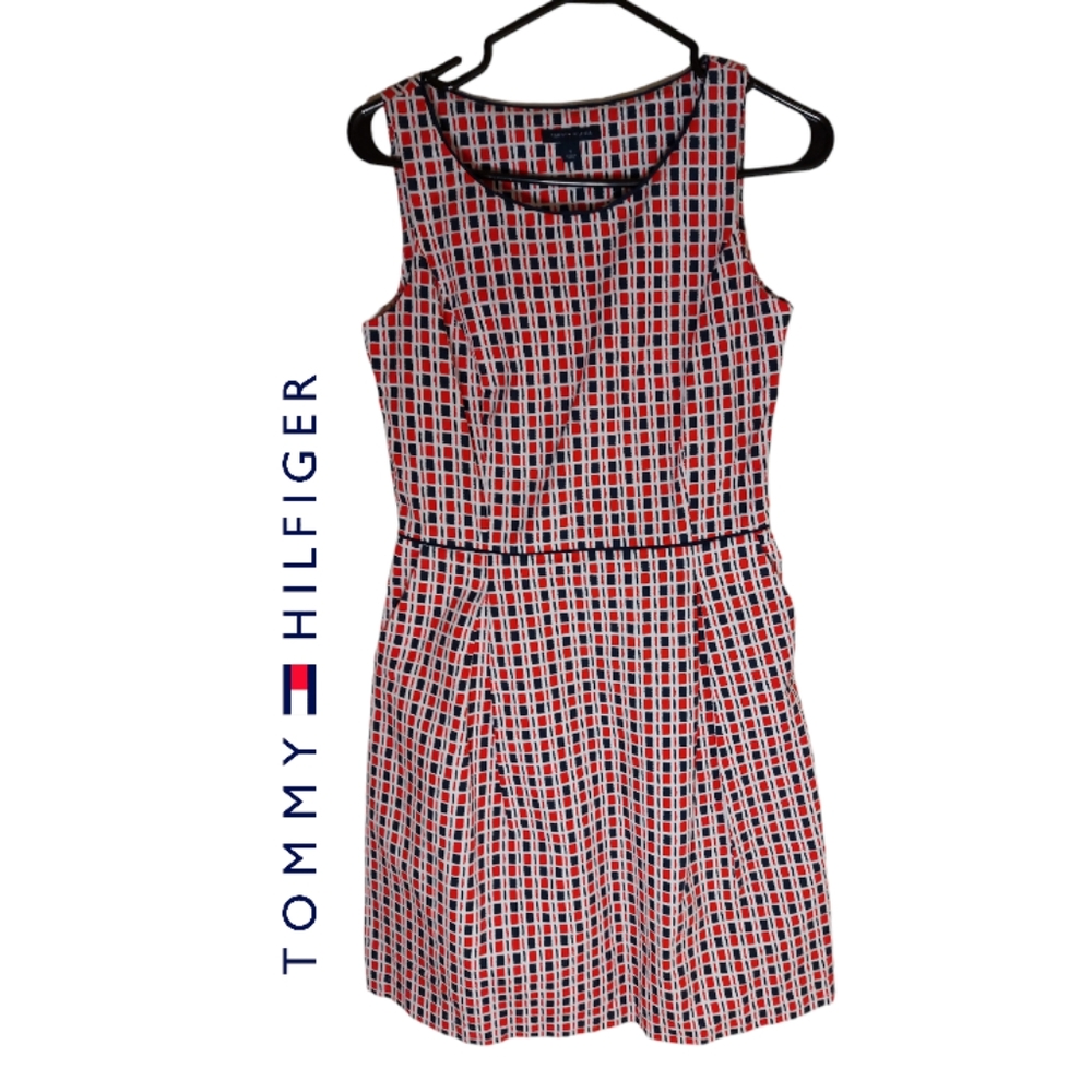 Tommy Hilfiger 100% Cotton Red White Blue Dress
